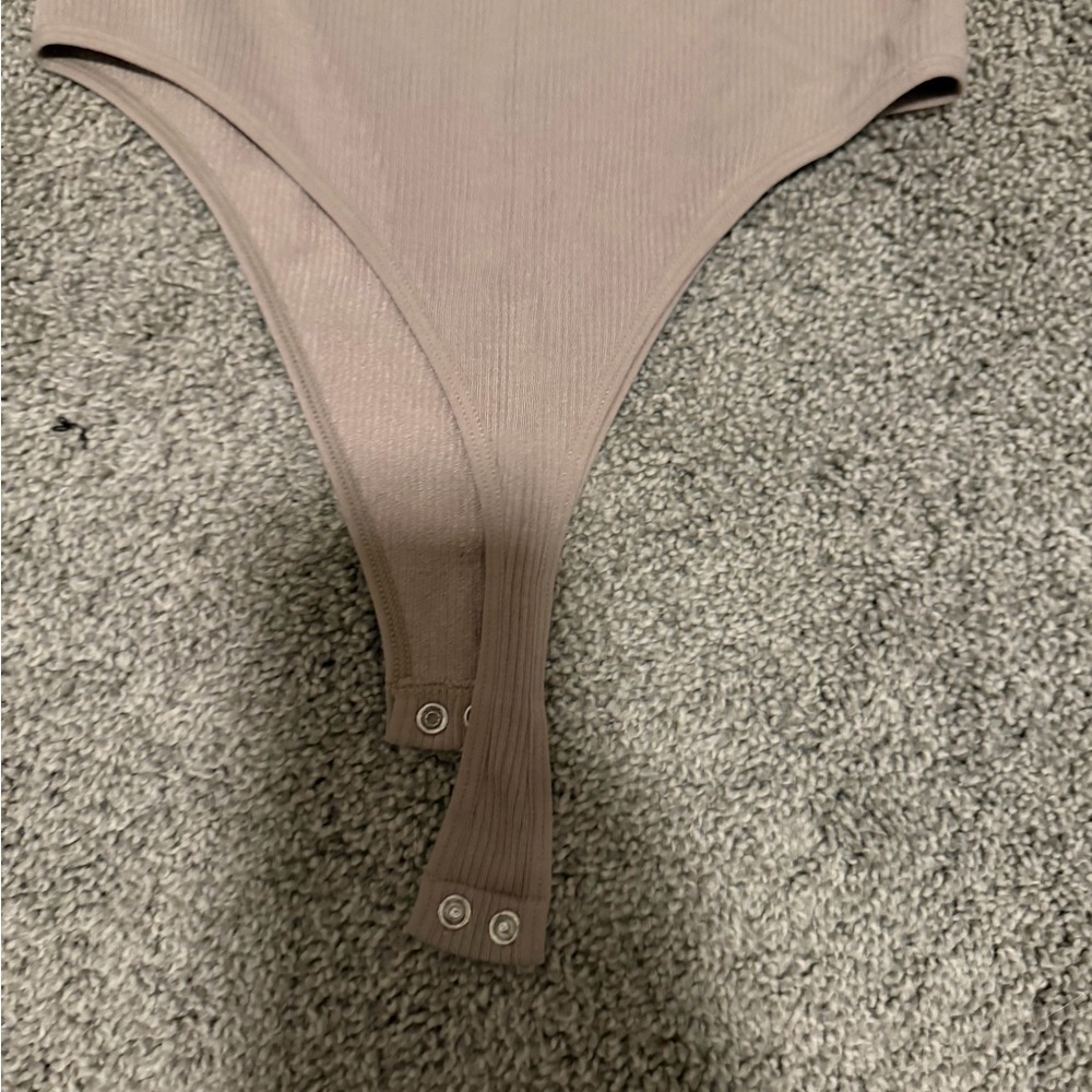 Forever 21 Long Sleeve Taupe One Piece bodysuit - Picture 2 of 4